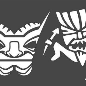 Stencil Tiki Tribe, Plastic Reusable