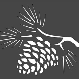 Stencil Pine Cone Design, Plastic Reusable