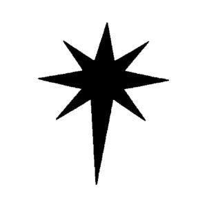 North Star Stencil for Painting, 4-Inch, Reusable Plastic, Navigational Crafting and Home Decor, DIY Celestial Projects