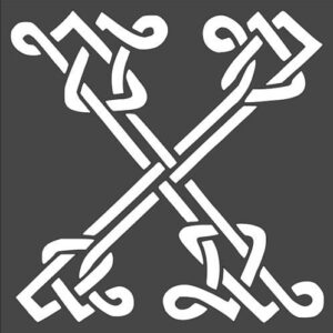 Stencil Celtic Initial X, Plastic Reusable