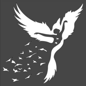 Stencil Female Bird Flock of Birds, Plastic Reusable