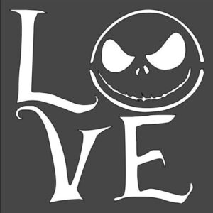 Stencil Skeleton Love Letters L O V E, Plastic Reusable