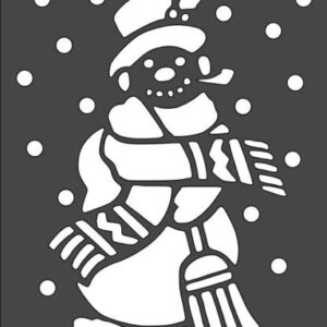Stencil Snowman, Plastic Reusable