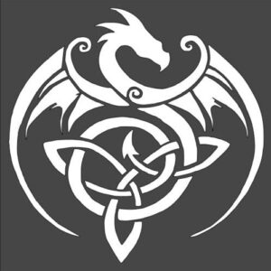 Stencil Celtic Abstract Dragon, Plastic Reusable