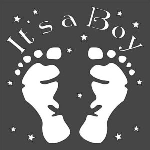 Stencil It's A Boy, Plastic Reusable