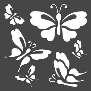Stencil Butterfly Different Poses, Plastic Reusable