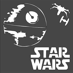 Generic Galaxy Adventure Stencil - 8x8 Inch Reusable Stencil for Crafts, Arts, and Scrapbooking, White