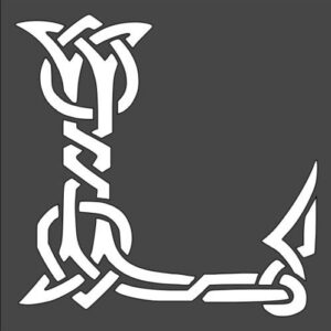 Stencil Celtic Initial L Design, Plastic Reusable