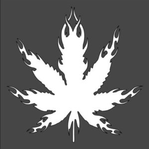 Stencil Leaf Grass, Plastic Reusable