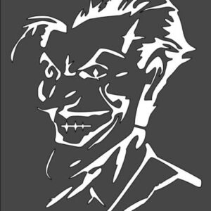 Stencil Joker face, Plastic Reusable