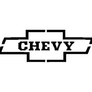 Generic Chevy Stencil, 3x8 Inch, Reusable Plastic, Auto-Themed Crafting and Garage Decor, DIY Projects, White