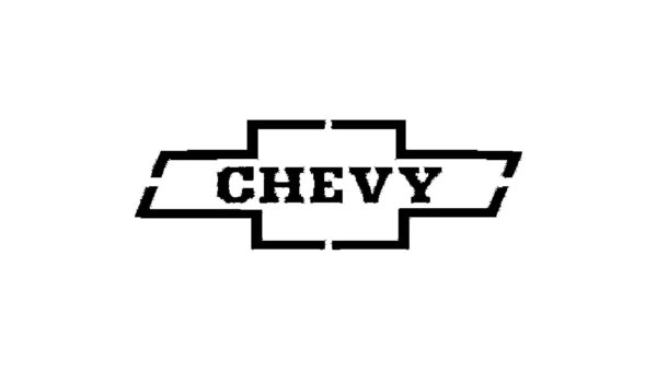 Generic Chevy Stencil, 3x8 Inch, Reusable Plastic, Auto-Themed Crafting and Garage Decor, DIY Projects, White