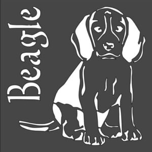 Stencil Beagle Dog Puppy, Plastic Reusable