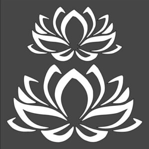 Stencil Lotus Flower, Plastic Reusable