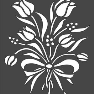 Stencil Tulips, Plastic Reusable