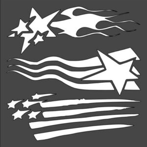 Stencil Flags, Plastic Reusable
