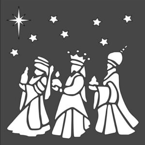Stencil Wisemen, Plastic Reusable