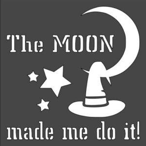 Stencil Moon hat Stars, Plastic Reusable