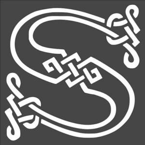 Stencil Celtic Initial S, Plastic Reusable