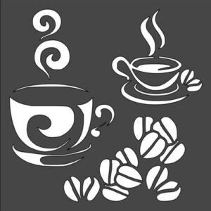 Stencil Coffee, Plastic Reusable