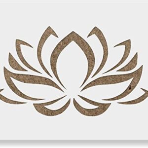 Lotus Flower Stencil for DIY Crafts and Faith-Based Decor - Reusable and Durable with Limitless Possibilities on Various Mediums LIONX