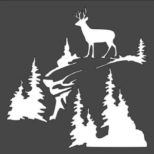 Stencil Mountain Deer, Plastic Reusable