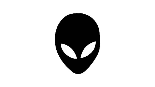 Generic Alien Stencil, Reusable, Precision-Cut Mylar, 4-Inch, Ideal for Space-Themed Crafts and Party Decor, White