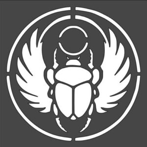 Stencil Beetle Egyptian Signs, Plastic Reusable