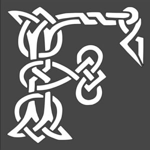 Stencil Celtic Initial F Design, Plastic Reusable