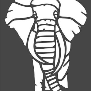 Stencil Big Elephant, Plastic Reusable