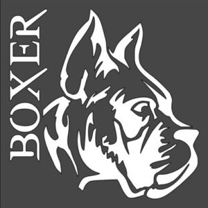 Stencil Boxer Dog Sign, Plastic Reusable