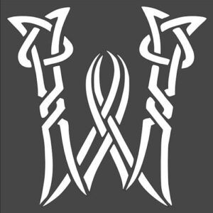 Stencil Celtic Initial W, Plastic Reusable