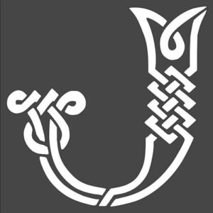 Stencil Celtic Initial J, Plastic Reusable