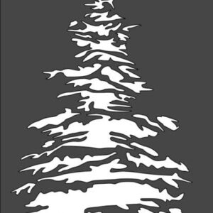Stencil Christmas Tree, Plastic Reusable