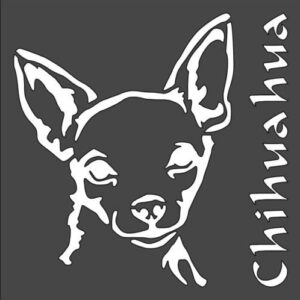 Stencil Dog Chihuahua Sign, Plastic Reusable