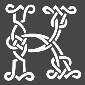 Stencil Celtic Initial K Design, Plastic Reusable