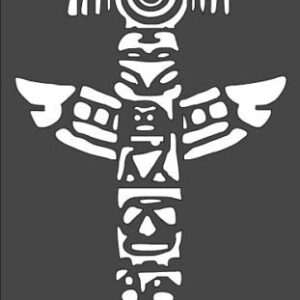 Stencil Totem Pole, Plastic Reusable
