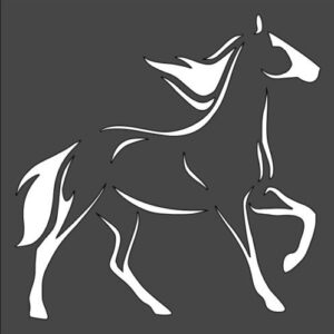 Stencil Horse Contour, Plastic Reusable