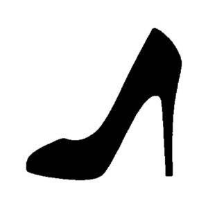Generic High Heel Stencil, Reusable, Precision-Cut Mylar, 4-Inch, Perfect for Fashion-Themed Crafts and Decor, White