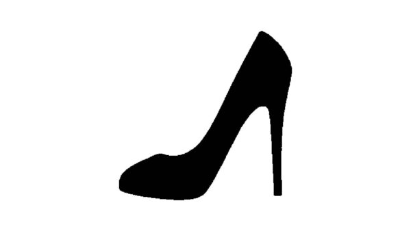Generic High Heel Stencil, Reusable, Precision-Cut Mylar, 4-Inch, Perfect for Fashion-Themed Crafts and Decor, White