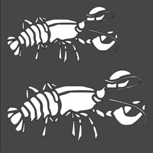 Stencil Crayfish Lobster, Plastic Reusable
