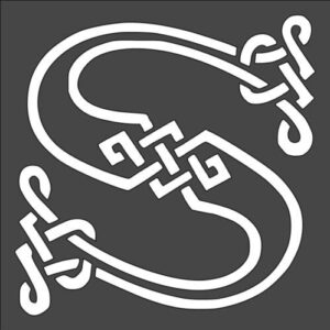 Stencil Celtic Initial S Design, Plastic Reusable