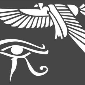 Stencil Egyptian Symbol Eagle Eye, Plastic Reusable
