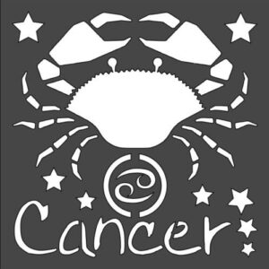 Stencil Zodiac Cancer Sign, Plastic Reusable