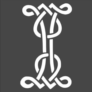 Stencil Celtic Initial I, Plastic Reusable
