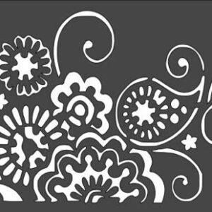 Stencil abstract flowers patterns, plastic reusable