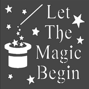 Stencil Magic Stars Magic Wand, Plastic Reusable