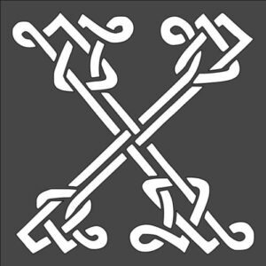 Stencil Celtic Initial X Design, Plastic Reusable