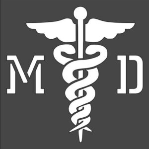 Stencil MD Sign, Plastic Reusable