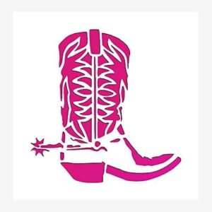 Cowboy Cowgirl Boot Stencil Reusable Sturdy Flexible 10mil Mylar Arts and Crafts Material Scrapbooking for Airbrush Painting Drawing LIONX